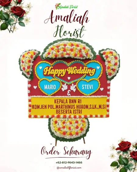 Papan Bunga Pernikahan Sumbergirang